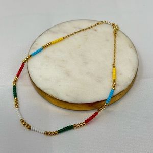 NEW Multicolor Beaded Dainty Choker Necklace